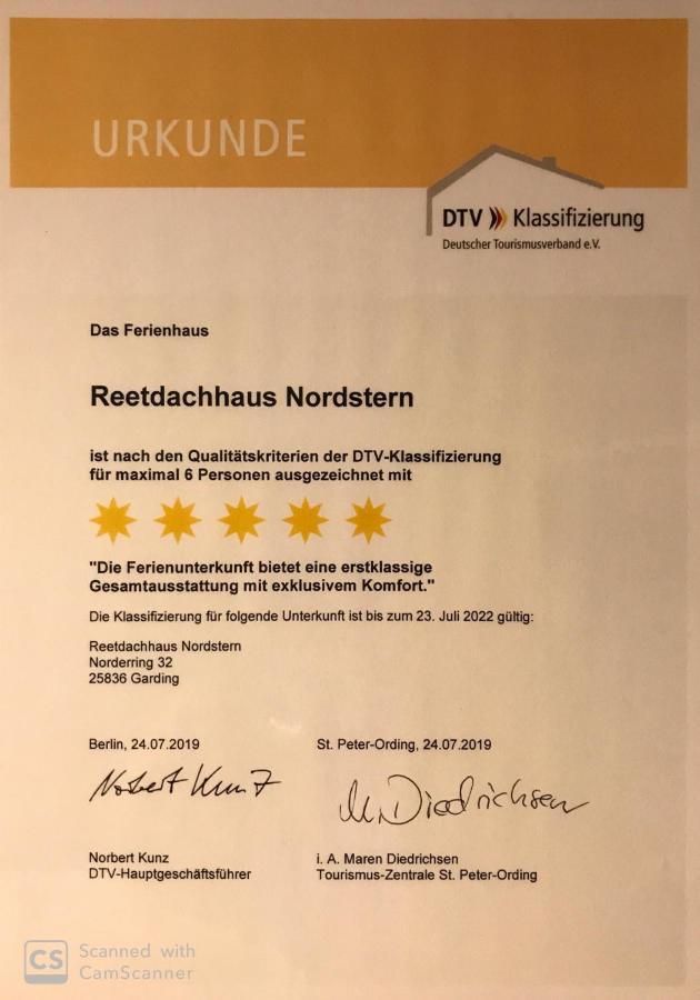 فيلا Reetdachhaus Nordstern غاردينغ المظهر الخارجي الصورة